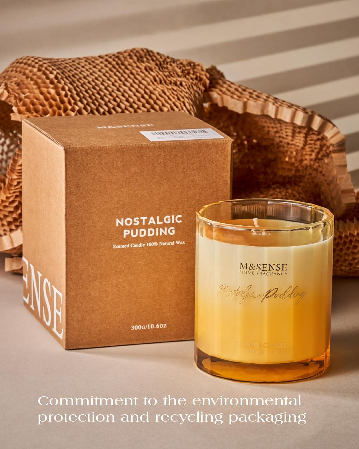 M&SENSE Patchouli Wood Scented Candle - 10.6oz Natural Soy Wax 60-Hour Long Lasting Burn Time Non Toxic Strong Woody Scented Candle for Home Decor & Housewarming Gifts - Image 8