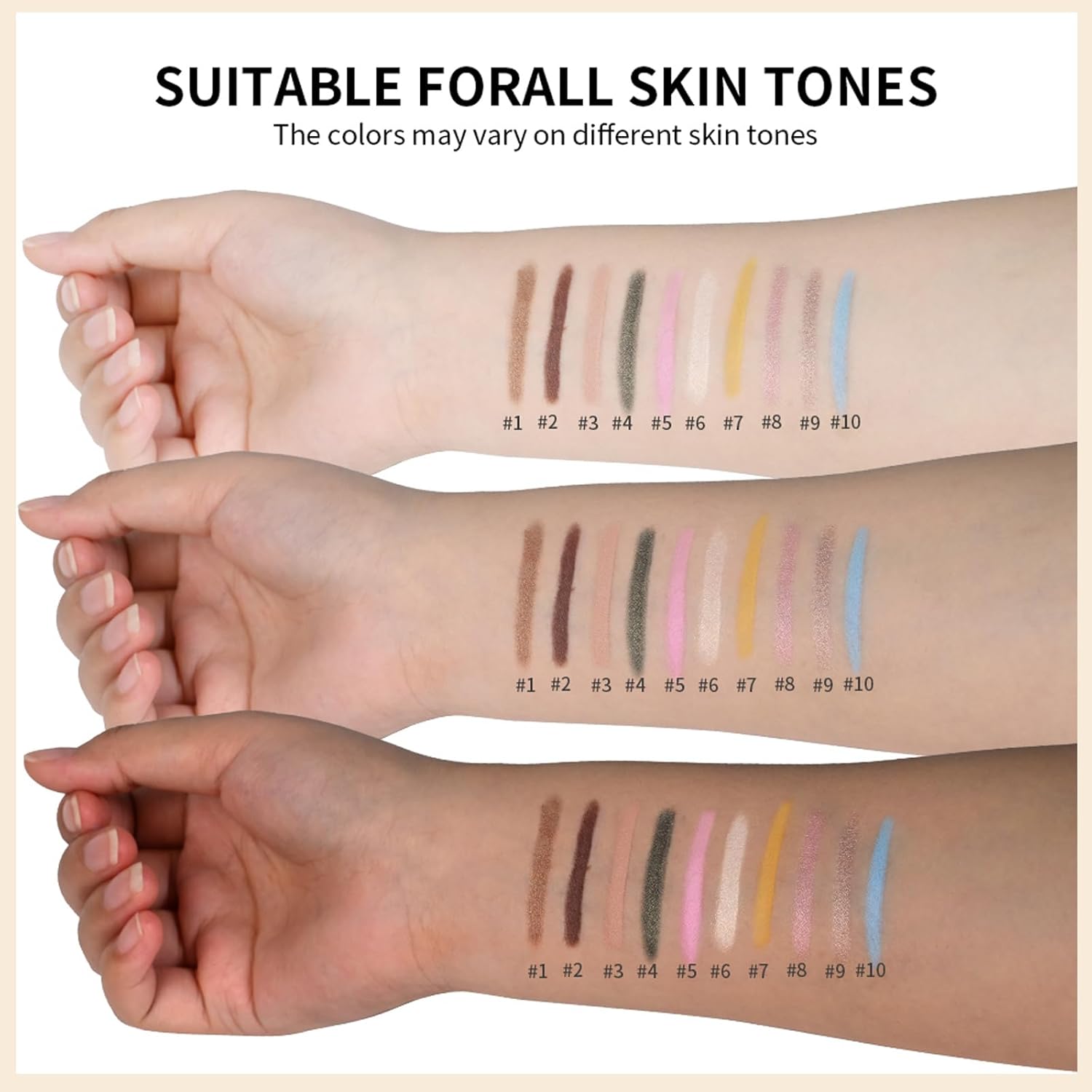 Erinde Waterproof Cream Eyeshadow Stick 01 Caramel, Long-Lasting and Blendable, Vegan - Image 6