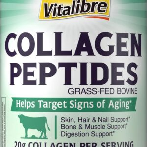 Bovine Collagen Peptides Powder for Women and Men, Grass-Fed Hydrolyzed Collagen Protein Type I & III, Skin, Hair, Nails, Bones, Digestion, Unflavored, Non-GMO, Keto & GF, 11 Servings, 8oz