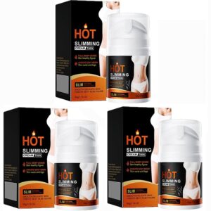 Hot Slimming Cream, Hot Slimming Cream Body, Fat Burning for Belly, Waist, & Buttocks, Fast Absorption (3PCS)