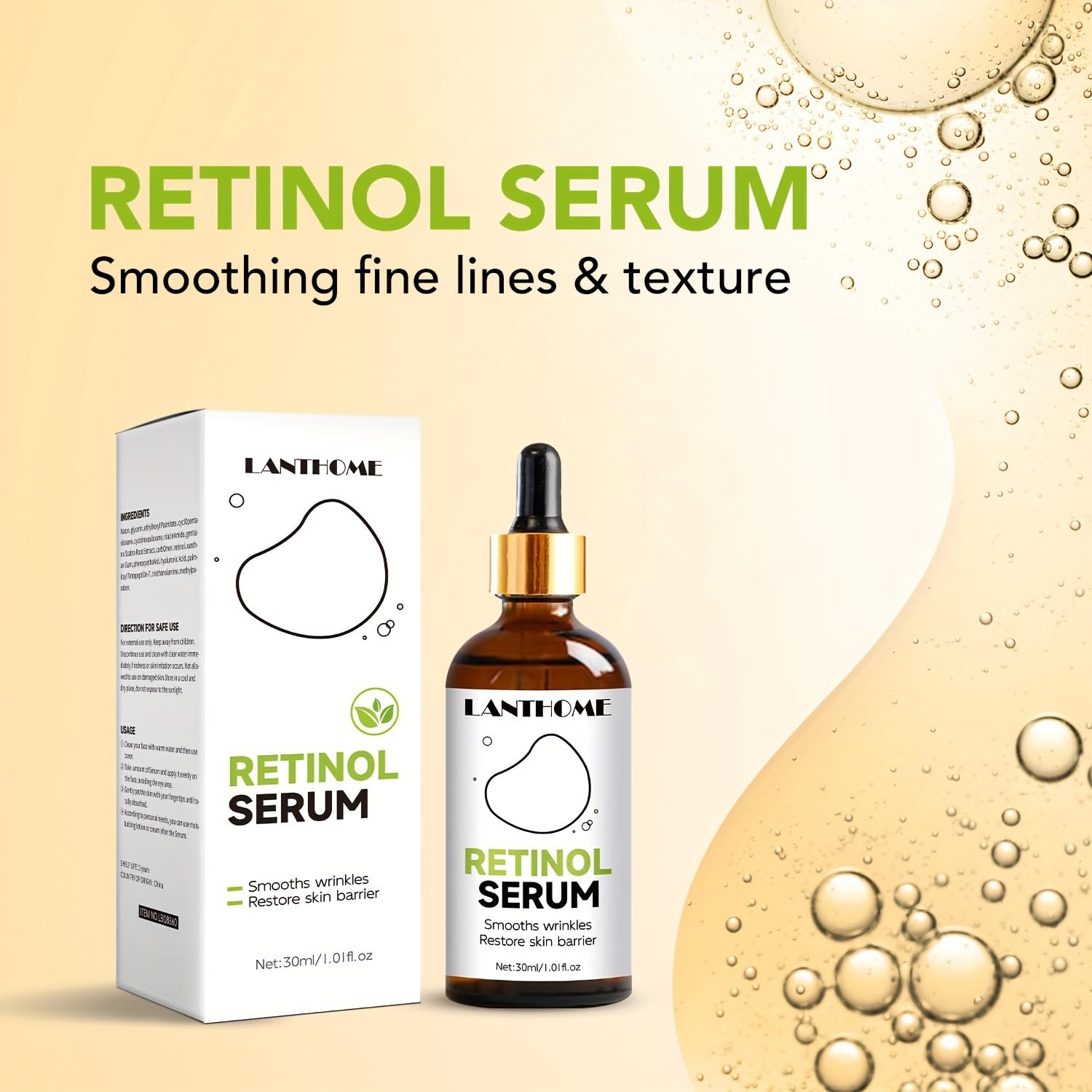 1 oz Retinol Face Serum for Acne Treatment Pore Minimizer Skin Radiance Spot Removal - Image 2