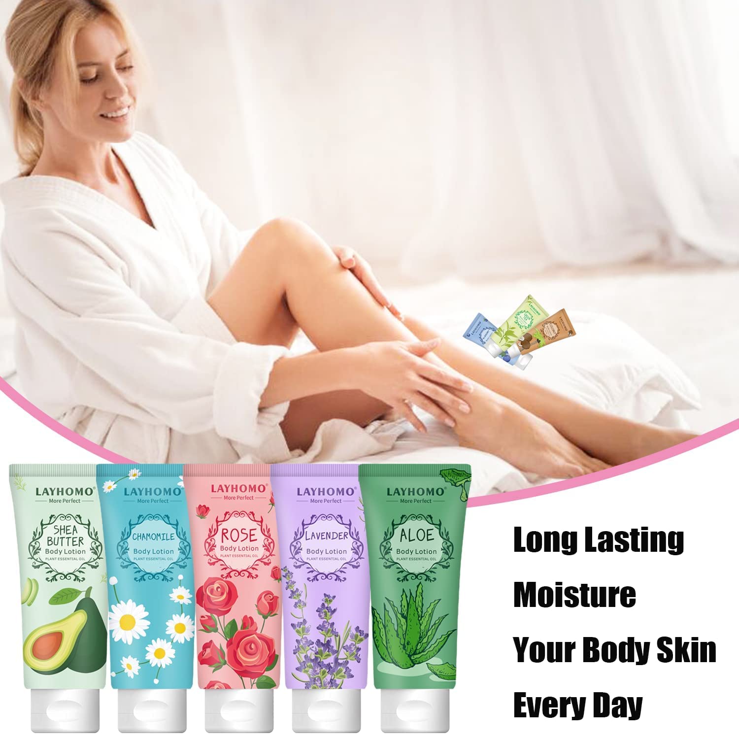 12-Pack Shea Butter & Aloe Travel Size Body Lotion Gift Set for Women - Image 6
