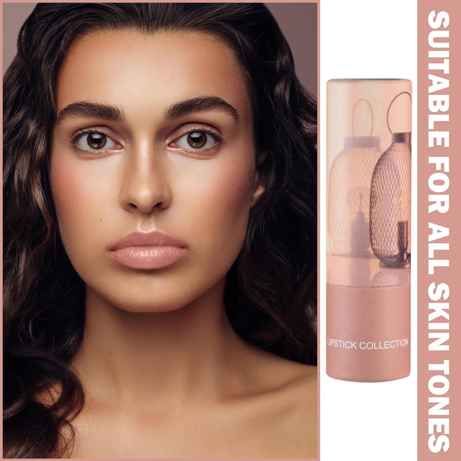 Matte Nude Lipstick Silky Velvet Lip Gloss Nude Lip Stain Paper Tube Lipsticks Non-Stick Cup, Waterproof Long Lasting Matte Lipstick for Women Daily Professional Lip Makeup-02 Nude - Image 7