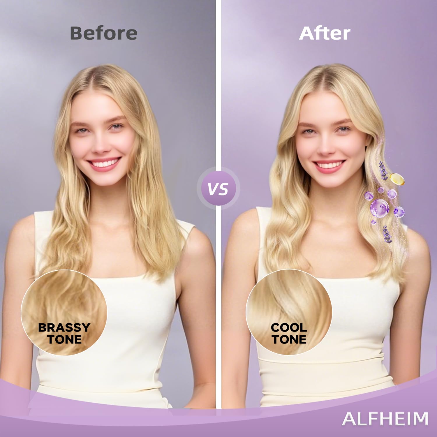 Lavender+ Purple Conditioner | Neutralizes Brassiness & Yellow Tones | Moisturizing & Nourishing Hair Conditioner for Blonde, Silver & Highlighted Hair | Color-Safe, Sulfate-Free, 10.7 oz - Image 5