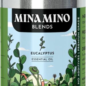 16 fl oz - Eucalyptus Essential Oil (100% Pure & Natural) Large Aluminum Bottle for Aromatherapy, Diffuser, Candle & Soap Making - Minamino Blends