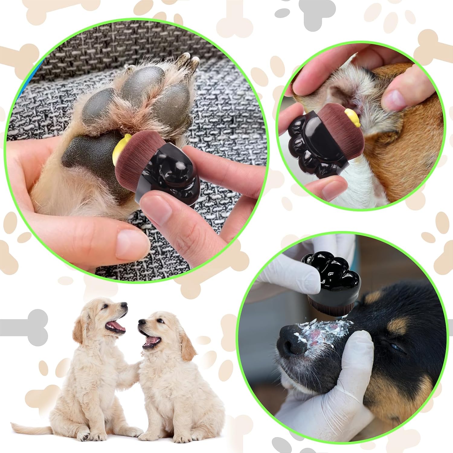 Palksky Dog Paw Pad Balm Brush, 2PCS Paw Balm Applicator for Dog, Puppy Paw Soother Brush,Dog Care Skincare Brush, Paw Butter for Dogs Brush, Dog and Cat Foot Nose Butter Cream Brush - Image 6