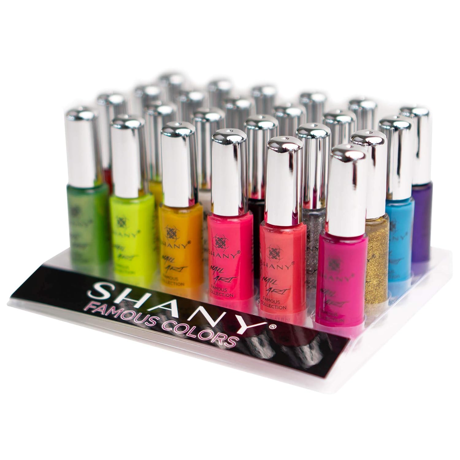 SHANY 24 Color Nail Art Glitter Metallic Neon Matte Polish Set - Image 9