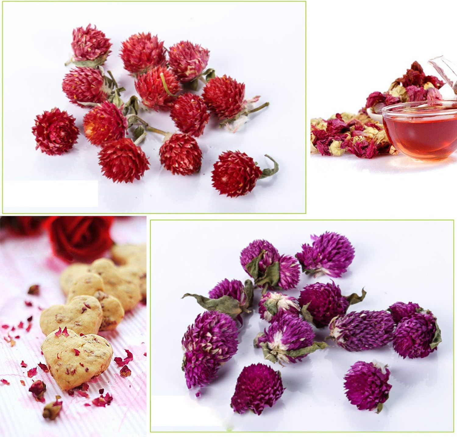 Dried Flowers- Edible Herbs Bulk of Lavender Buds, Rosebud, Jasmine, Chamomile, for Bath Bomb, Candle, Soap Making Kit - Image 2