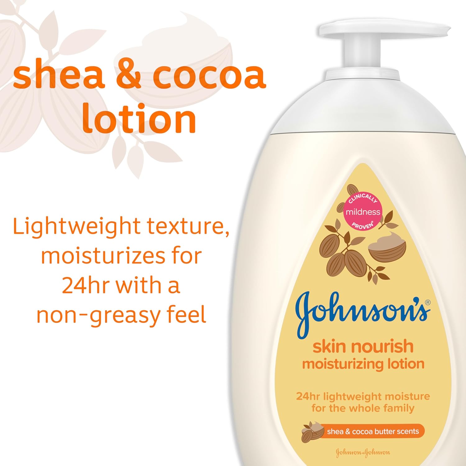 Johnson's Skin Nourish 16.9 fl oz Moisturizing Baby Lotion for Dry Skin Shea Cocoa Butter - Image 6