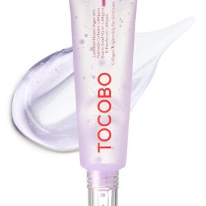 Collagen Brightening Eye Gel Cream – Korean Vegan Under Eye Treatment for Dark Circles & Puffy Eyes – Lightweight, Hydrating Formula with Niacinamide & Lavender – Brightens Fine Lines, 1oz