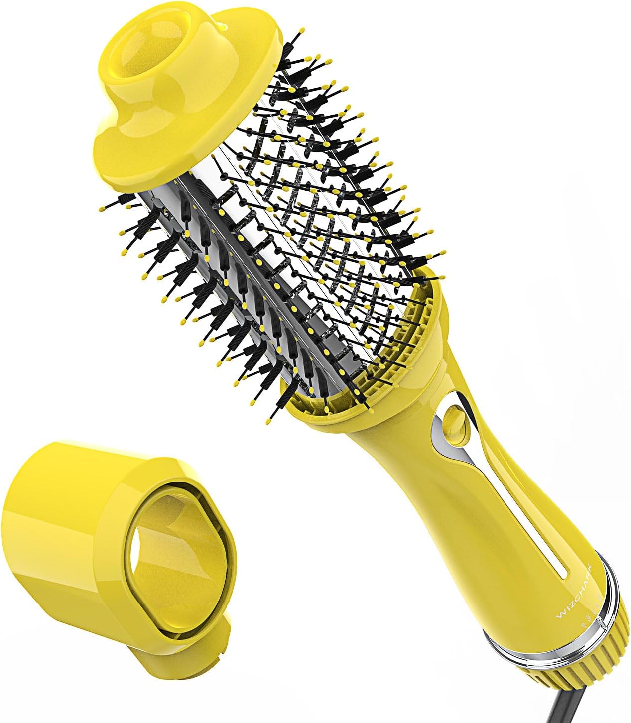 Dual Voltage WIZCHARK Hot Air Brush Volumizer & Ionic Blow Dryer Brush for Straight & Curling Hair, Oval Blowout Brush for Salon & Travel, 110V-240V - Image 7