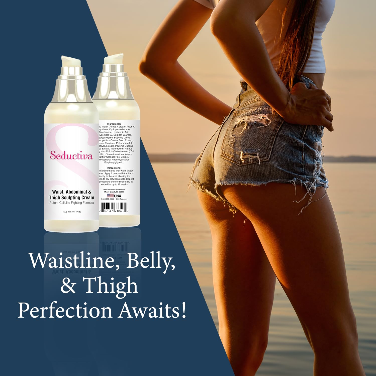 Seductiva 1 oz Cellulite Fighting Lotion Skin Firming Fat Burning Body Cream - Image 5
