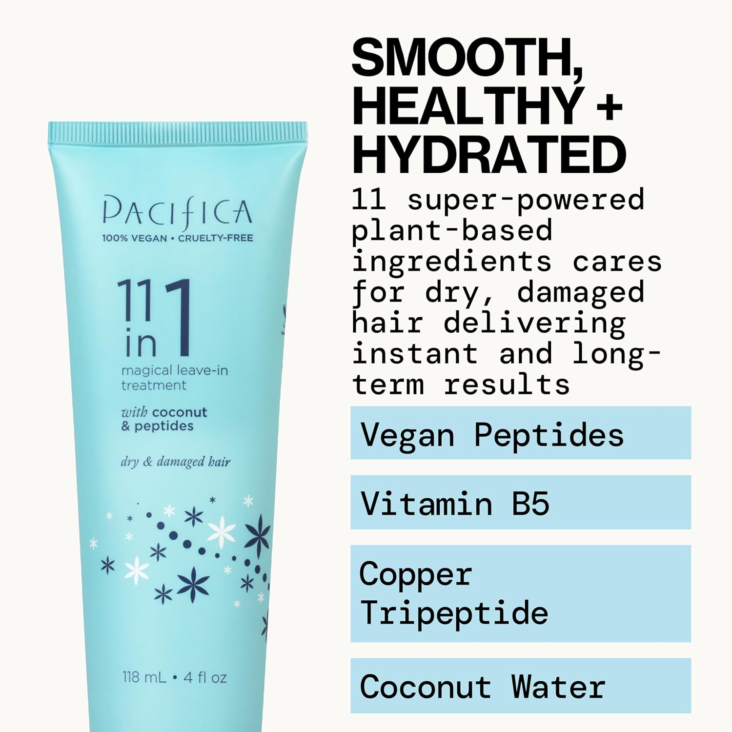 Pacifica Leave In Conditioner - 11 in 1 Magical Hair Treatment - Strengthen & Repair Damaged Hair - Deep Conditioning for Dry Hair Adds Shine & Anti-Frizz for Straight, Wavy & Curly Hair Care, Vegan - Image 4