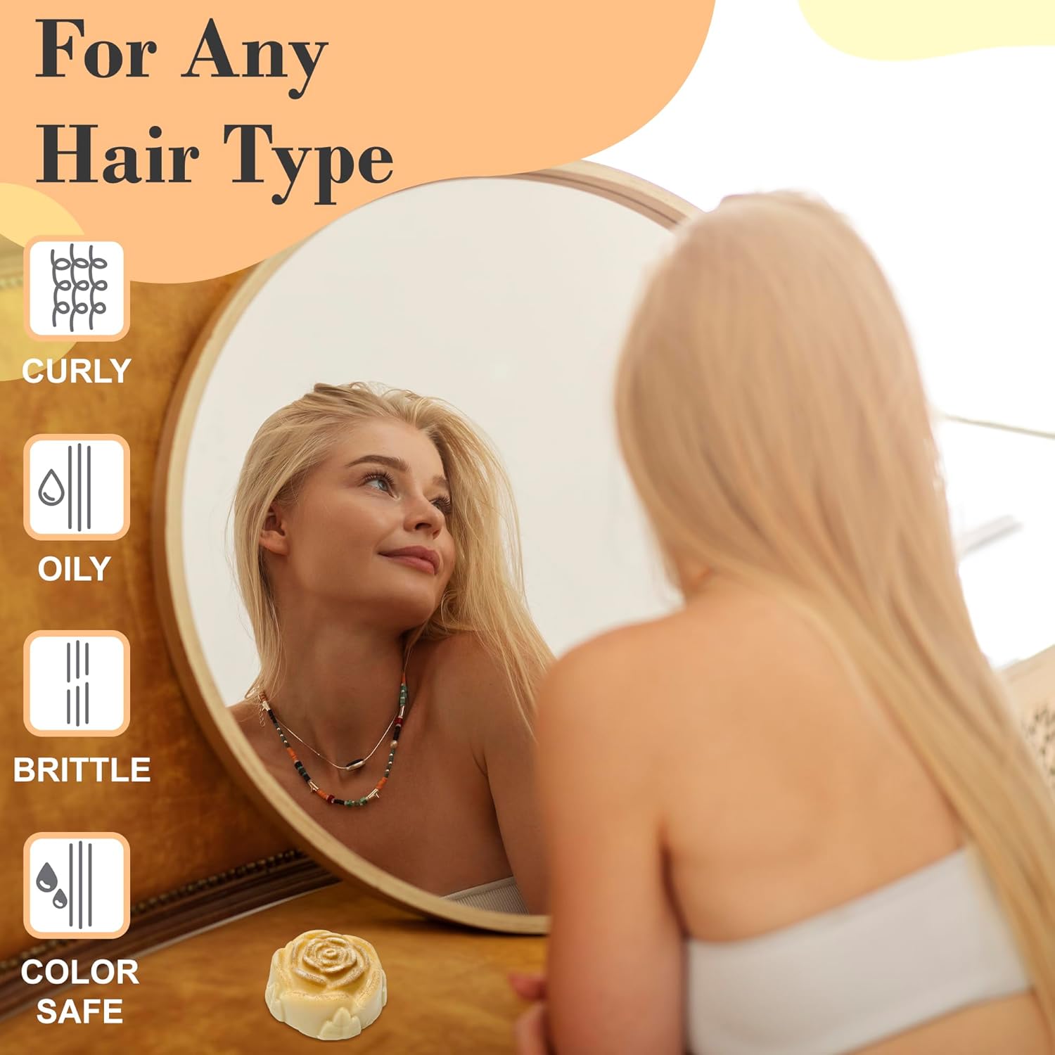 Hydrating Rice Water Protein Conditioner Bar for Hair Growth, 3 oz, with Aloe Vera - Image 4