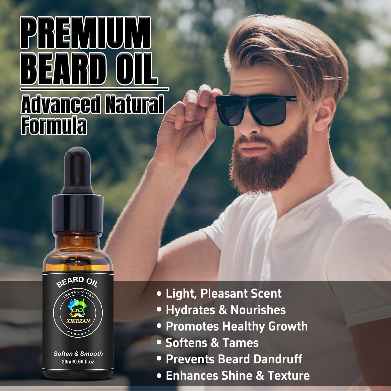 Heated Beard Straightener Brush with Beard Oil and Balm - 3-in-1 Grooming Kit - Image 5