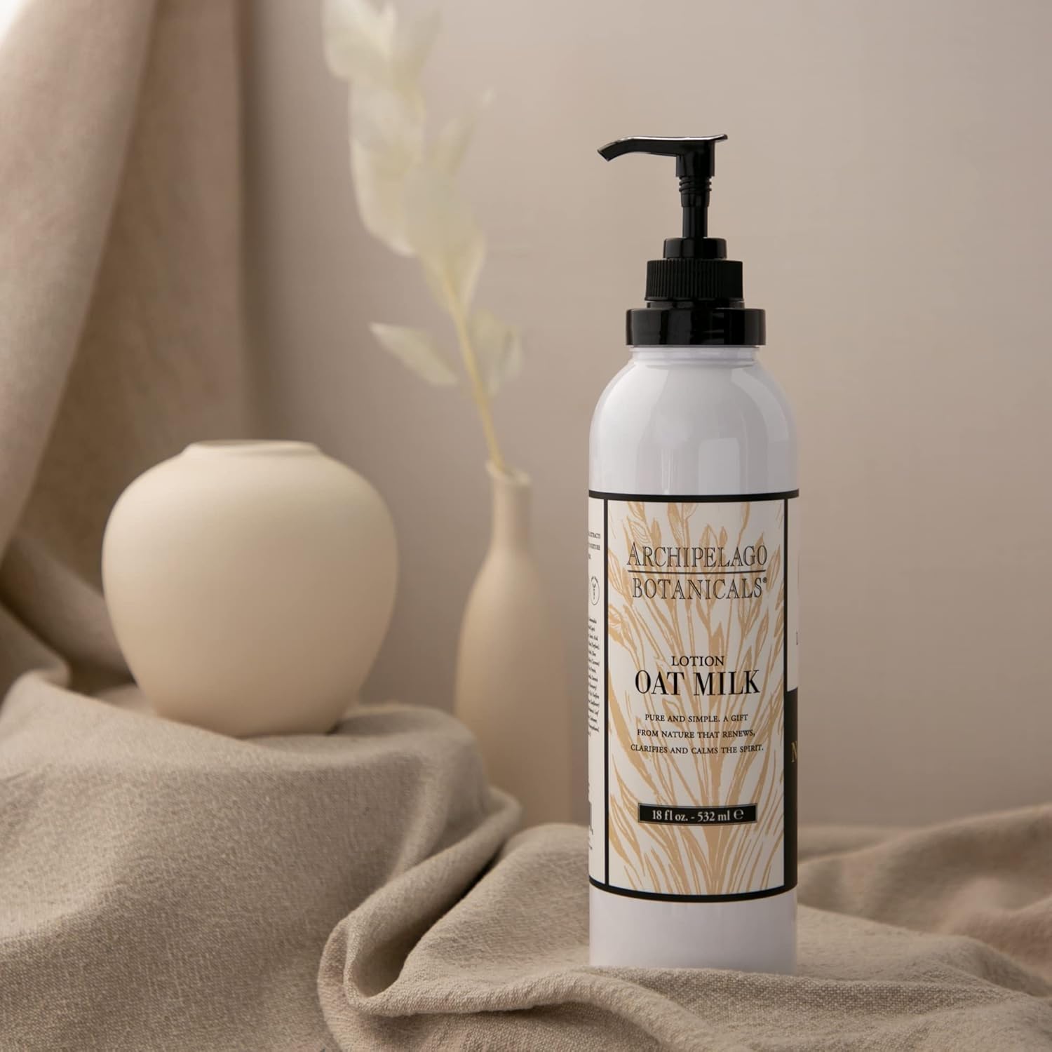 Archipelago Botanicals Oat Milk 18 oz Daily Moisturizer Lotion for Dry Skin Paraben-Free - Image 3