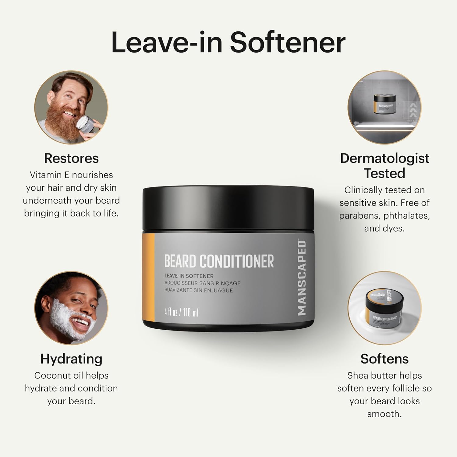 Manscaped UltraPremium Beard Conditioner Leave-in Softener Shea Butter and Oils 4 oz - Image 2