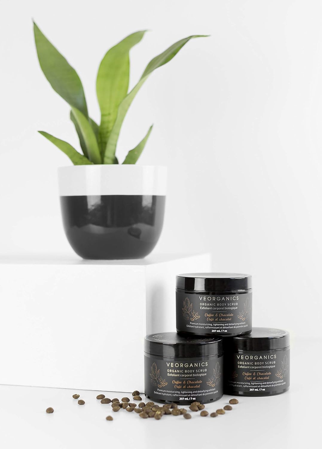 VeOrganics Organic Coffee and Chocolate Body Scrub 8 oz Hydrating Exfoliant for Skin - Image 6