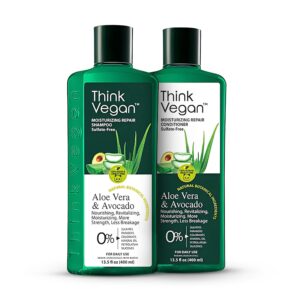 Sulfate Free Shampoo and Conditioner Set Moisturizing Repair - Nourishing Formula for Revitalizing, More Strength and Less Breakage - w/Organic Ingredients For All Hair Type - Daily Use