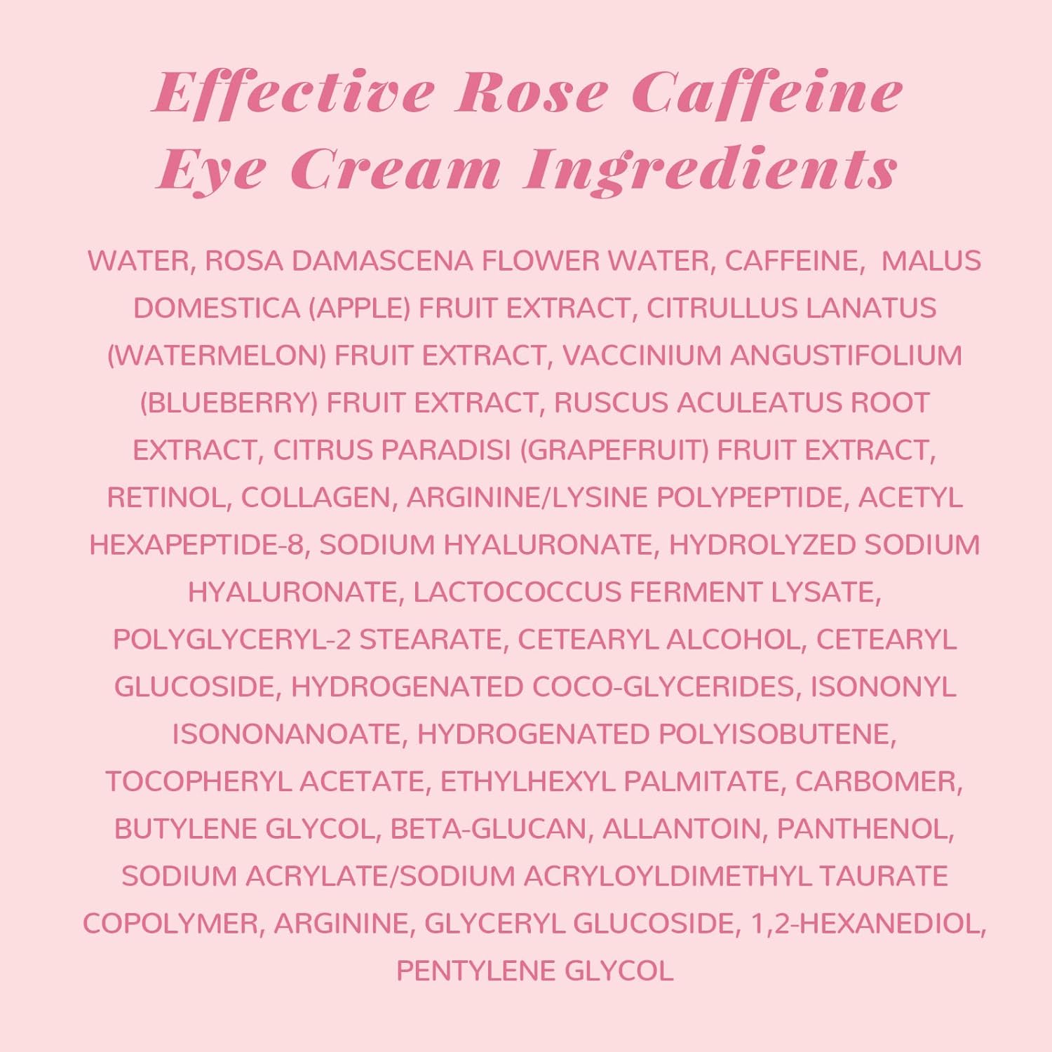 ANAI RUI Rose Caffeine Eye Cream 0.5 FL OZ for Dark Circles and Anti-Aging - Image 9