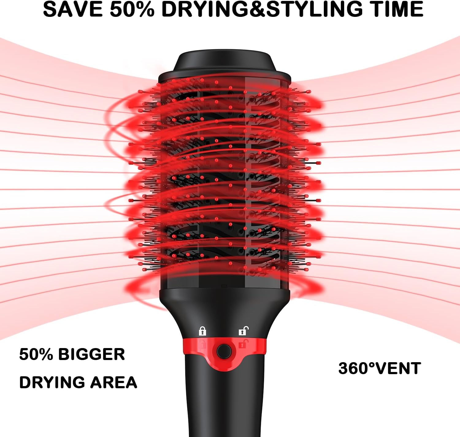 Hair Dryer Brush, Hair Brush Blow Dryer and Volumizer, One-Step Hot Air Brush for Drying, Straightening, Volumizing - Image 4