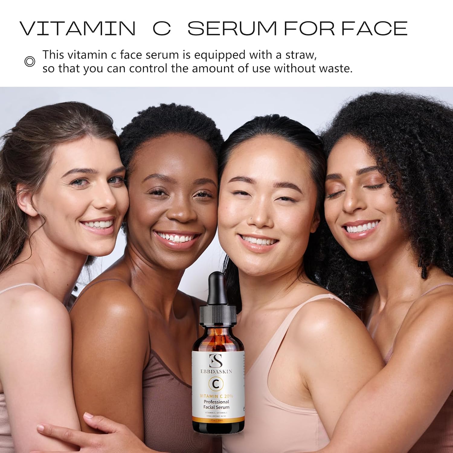 Vitamin C Serum for Face, ES EBBDASKIN Premium Face Serum Anti Aging Facial Skin Care Serum with Hyaluronic Acid and Vitamin E for Women Skin Smoothing Renewing Dark Spot Removing(30ml) - Image 6