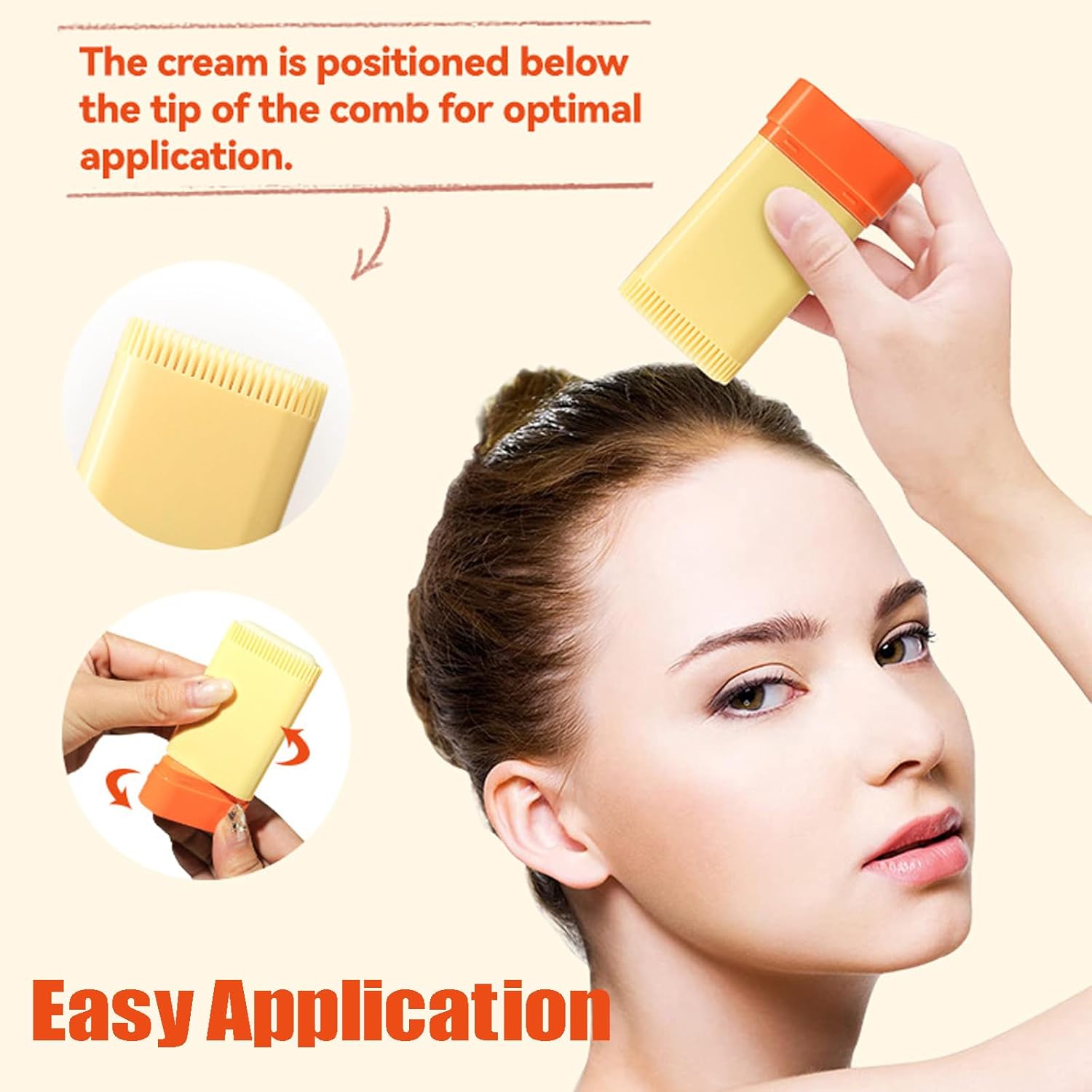 Hair Wax Stick,Long-Lasting Refreshing Hair Styling Wax for Wigs Fly Flyaways Edge Frizz Hair,2 In1 Hair Slick Stick With Comb,Natural Matte Smoothing Hair Finishing Stick for Women - Image 3