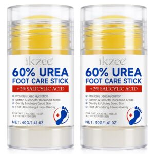 Urea Cream 60 Percent for Dry Cracked Heels, Feet, Hands, Knees & Elbows, Foot Balm Stick, Urea Lotion Hand and Foot Cream - Maximum Strength Moisturizer and Repair Rough, Dry & Cracked Skin, 2PCS
