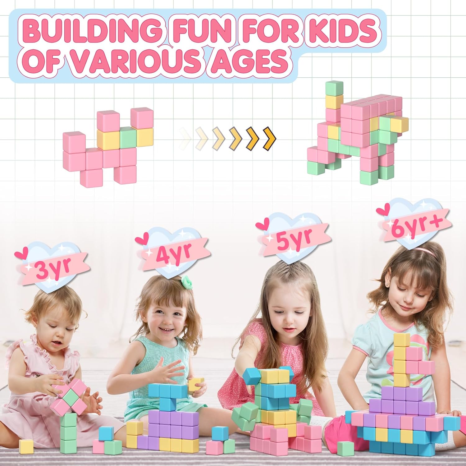 32 Piece Magnetic Building Block Set for Toddlers and Kids Ages 3-6 Montessori Sensory Toy - Image 4