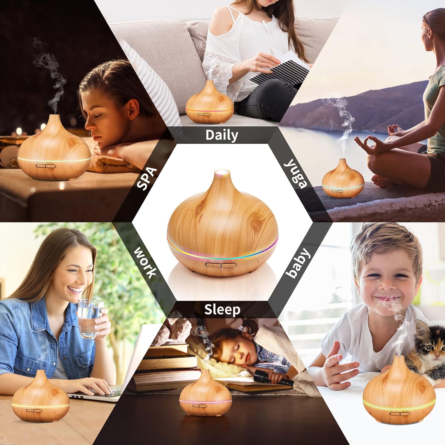 Large Room Cool Mist Aroma Diffuser Humidifier Auto Shut Off 1 Count - Image 9