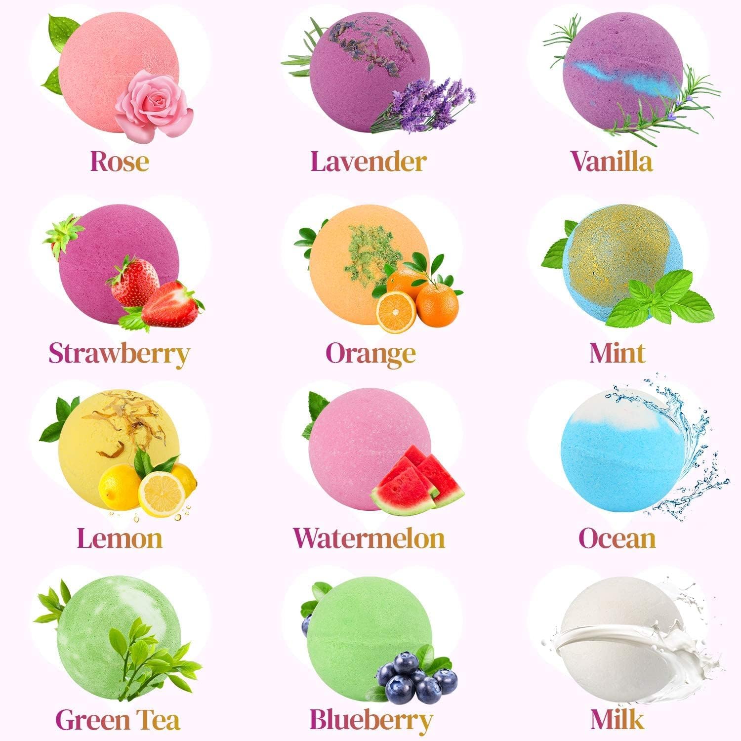 Bath Bombs for Women, 12 PCS Bath Bombs for Girls Kids Toddlers Adults, Shea & Coco Butter Dry Skin Moisturize, Bath Bomb Kit for Birthday Halloween Christmas - Image 2