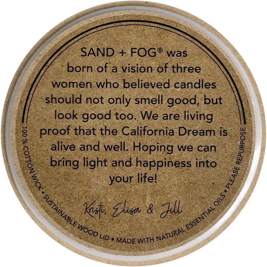 Sand + Fog Scented Candles - Vanilla Tobacco - Additional Scents and Sizes - 3 Wicks 100% Cotton Lead-Free - Luxury Air Freshening Jar Candles - Perfect Home Decor - 21 oz - Image 6
