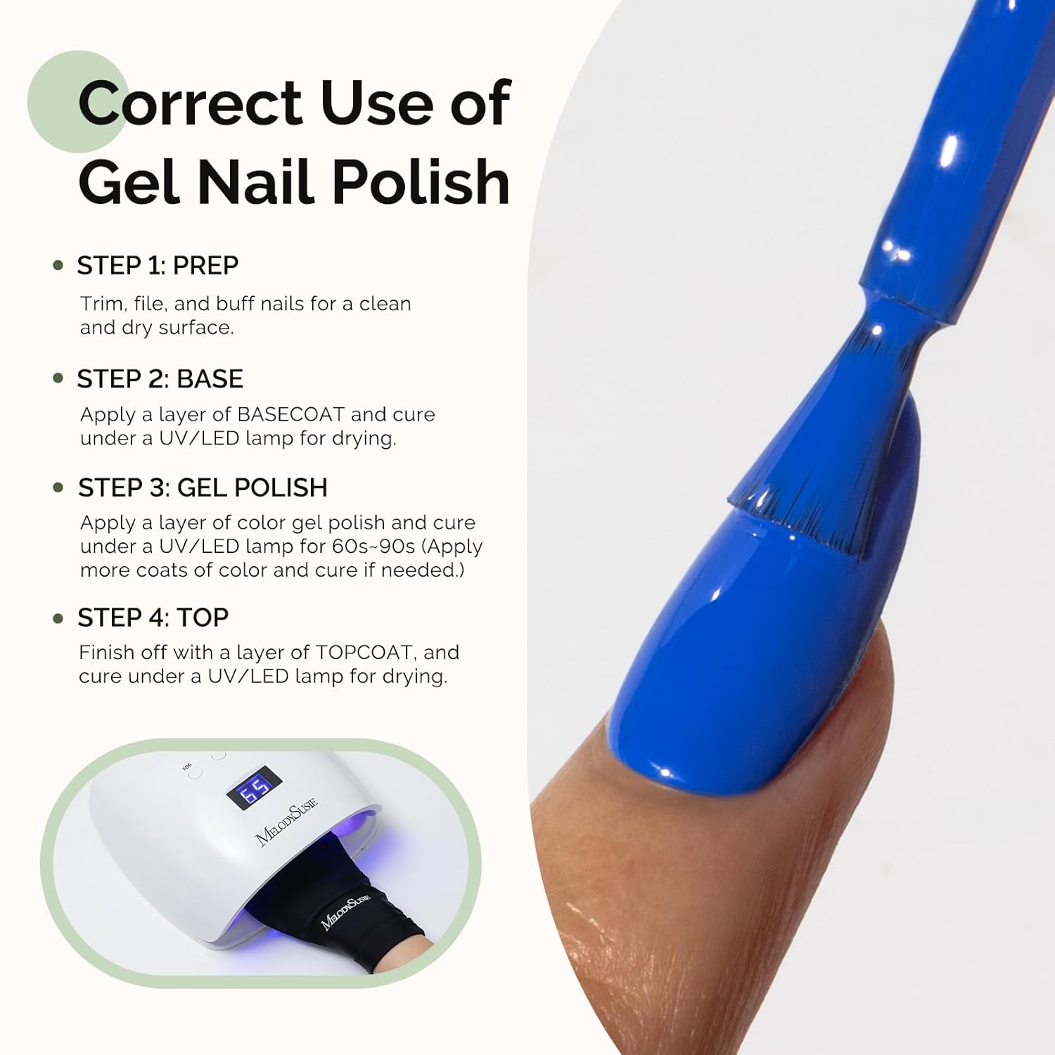 MelodySusie Thick Royal Blue Hema Free Gel Nail Polish 0.5 Fl Oz - Image 5