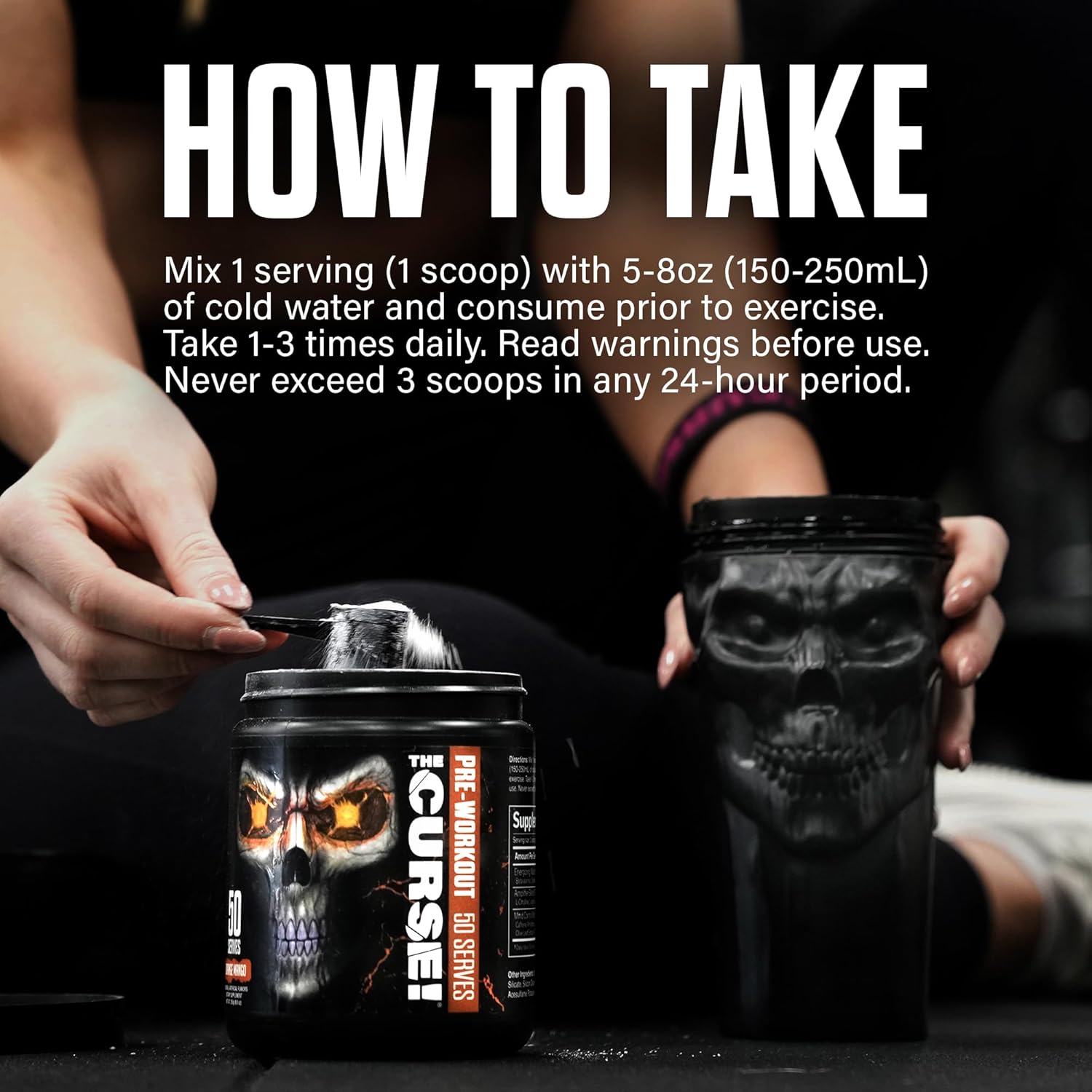 JNX SPORTS The Curse Pre-Workout Powder Lemon Rush 50 Servings for Men and Women - Image 8