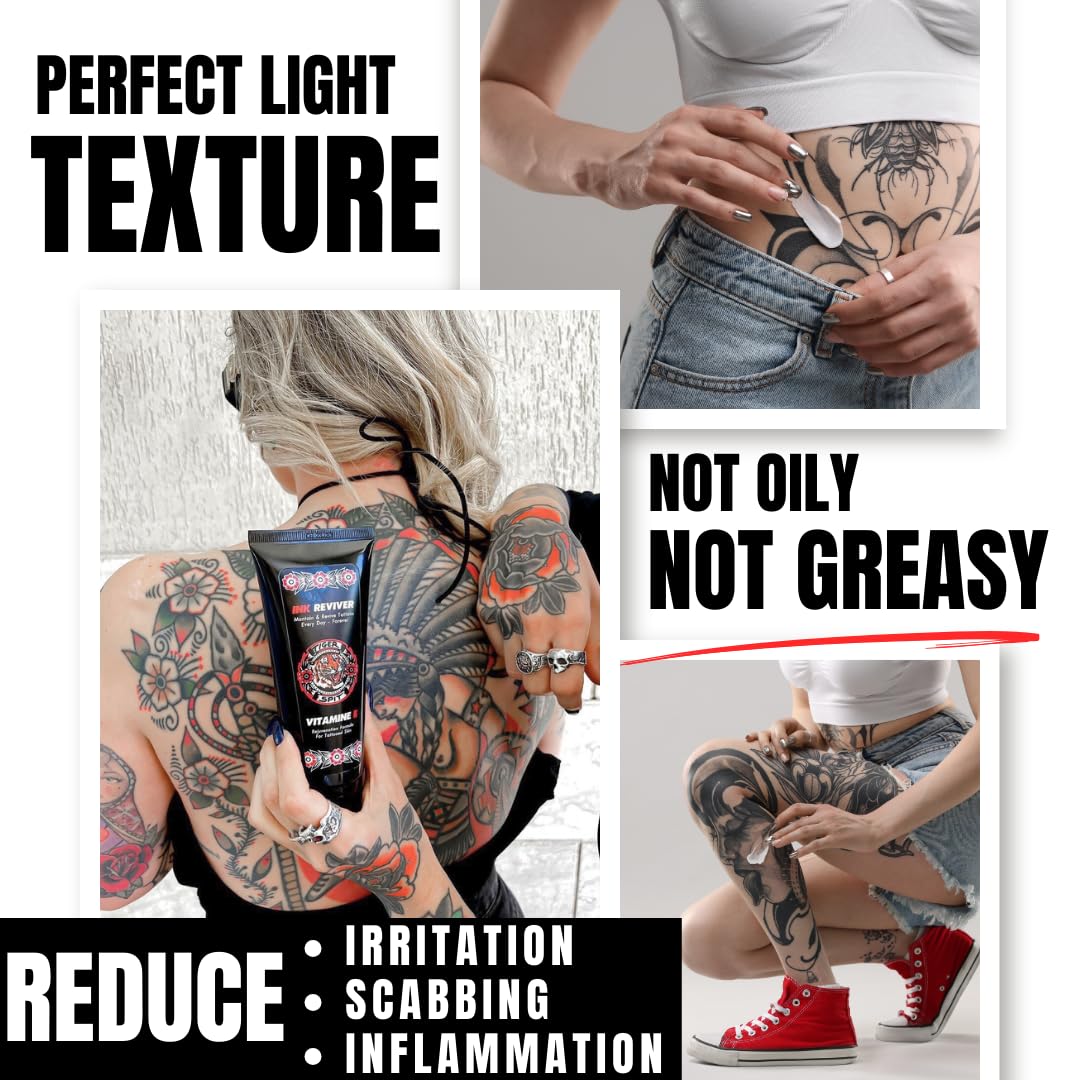 Tattoo Aftercare 5oz Tattoo Cream, Heals + Protects New Tattoos and Rejuvenates Older Tattoos - 100% Safe & Clean Tattoo Aftercare Balm - Image 3