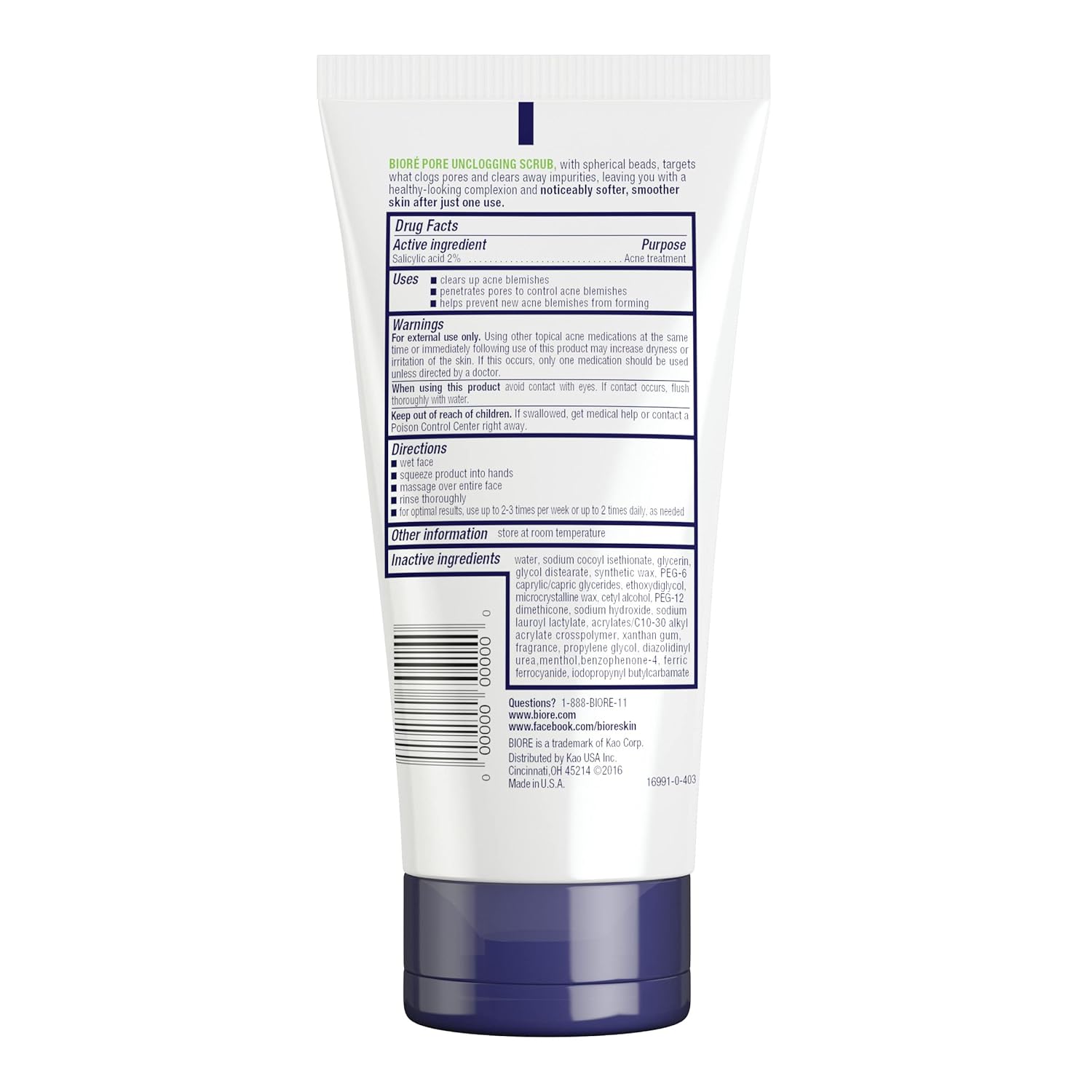 Bioré Pore Unclogging Scrub, Removes Excess Dirt and Oils, Face Scrub, with Salicylic Acid, Oil Free, (HSA/FSA Approved), 5 Ounces - Image 8