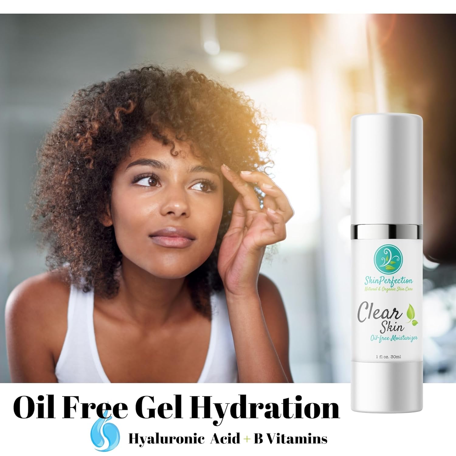 Skin Perfection Clear Skin Oil Free Facial Moisturizer Non-greasy Formula Great for Oily Hydration with Hyaluronic Acid Calming Vitamin B5 Light Gel with Hyaluronic Acid - Image 5