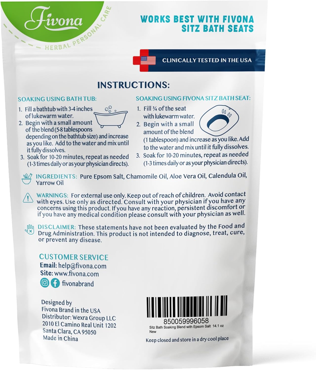 Hemorrhoid Treatment Sitz Bath Salt Natural Soaking Blend - Epsom Salt with Pure Essentials Oils for Fissure, Postpartum Care, Bartholin Cyst Treatment - Essential Mix for Self Care - 1 Pack - 14.1 oz - Image 9
