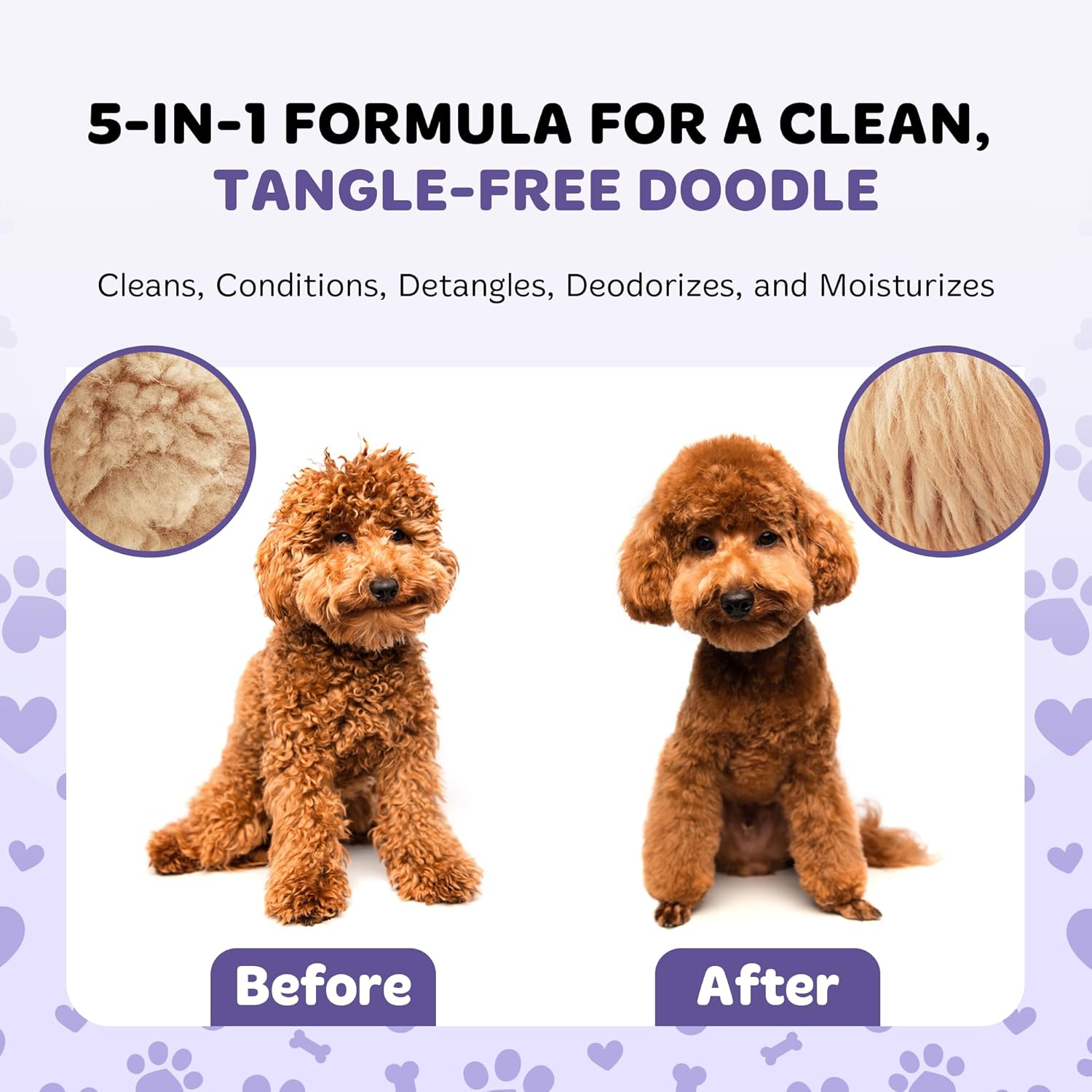 Dog Shampoo and Conditioner for Doodle | All Natural Dog Shampoo for Smelly Dogs | Sensitive Skin Pet Shampoo for Dogs| Goldendoodle, Doodles, Poodle, Puppy Shampoo and Conditioner - Image 2