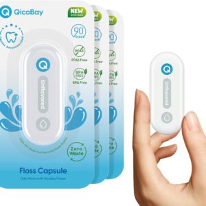Refill Floss Capsule for C1S Flosser, Not Intended for Standalone Flossing,90 Continuous Uses per Pack, Efficient Plaque Removal, PFAS-Free, Zero Waste, Unflavored(3 Pack)