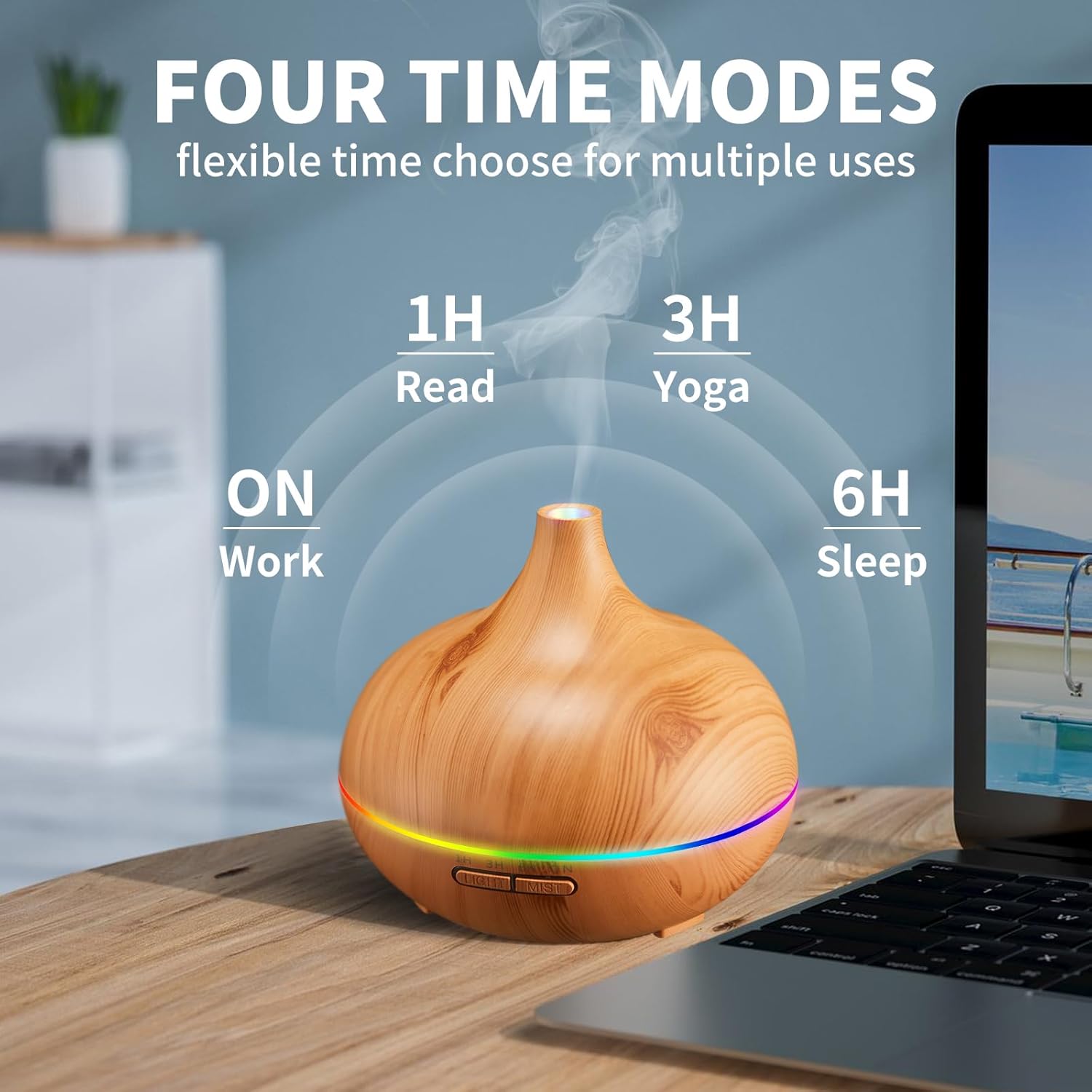 Large Room Cool Mist Aroma Diffuser Humidifier Auto Shut Off 1 Count - Image 4