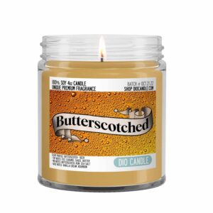Butterscotched Scented Candle - Smells Like Butterscotch - Beer - 100% Naturally Vegan Soy and Premium Fragrance | Great Gift | Recyclable Glass Jar | Handmade in Denver, Colorado (4oz Glass Jar)