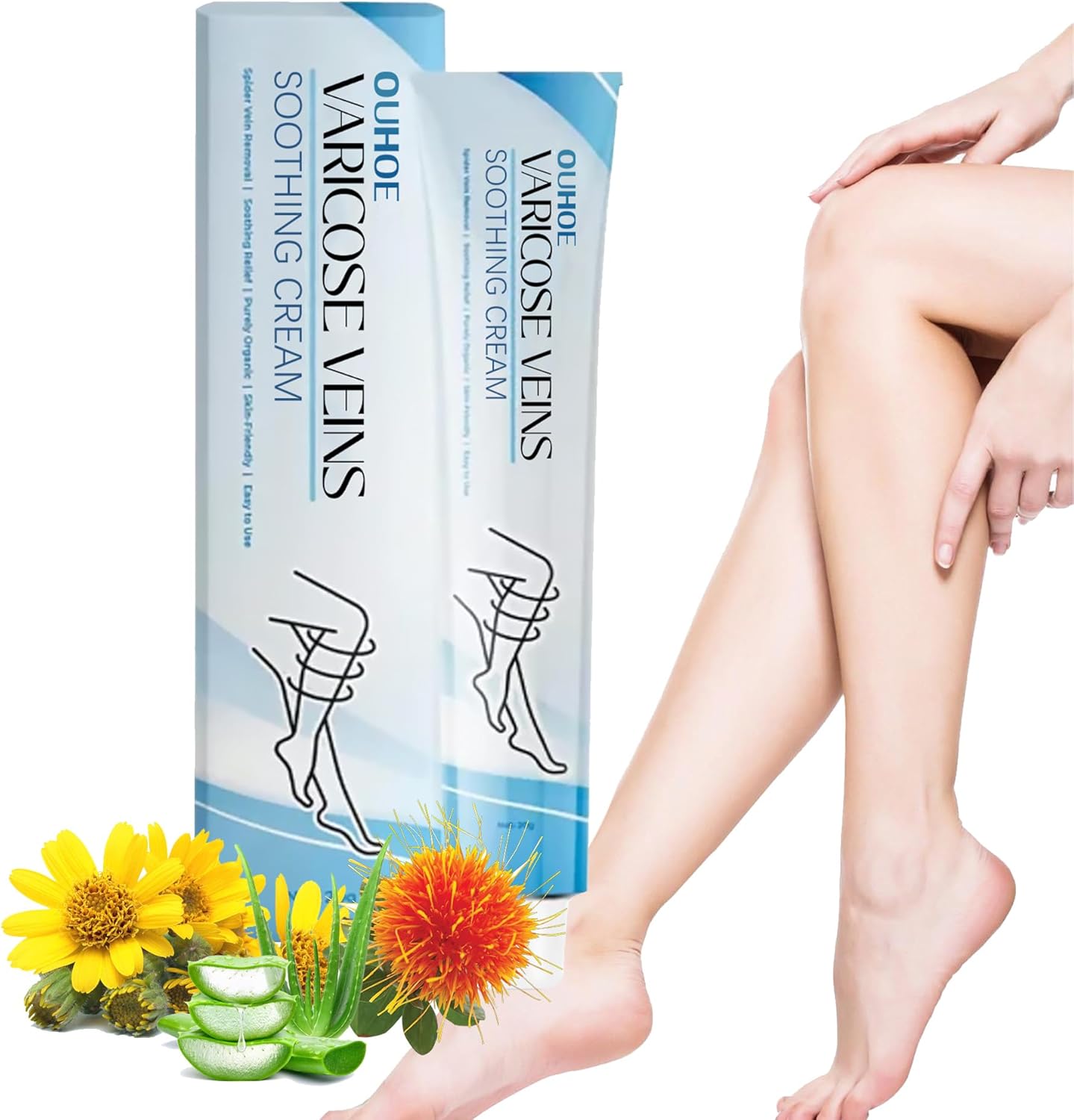 Varicose Veins Treatment for Legs, Varicose & Spider Veins Soothing Leg Cream Herbal Soothing Balm Relaxing Leg Cream Formula for Women and Men Skin Care (0.7 Oz)