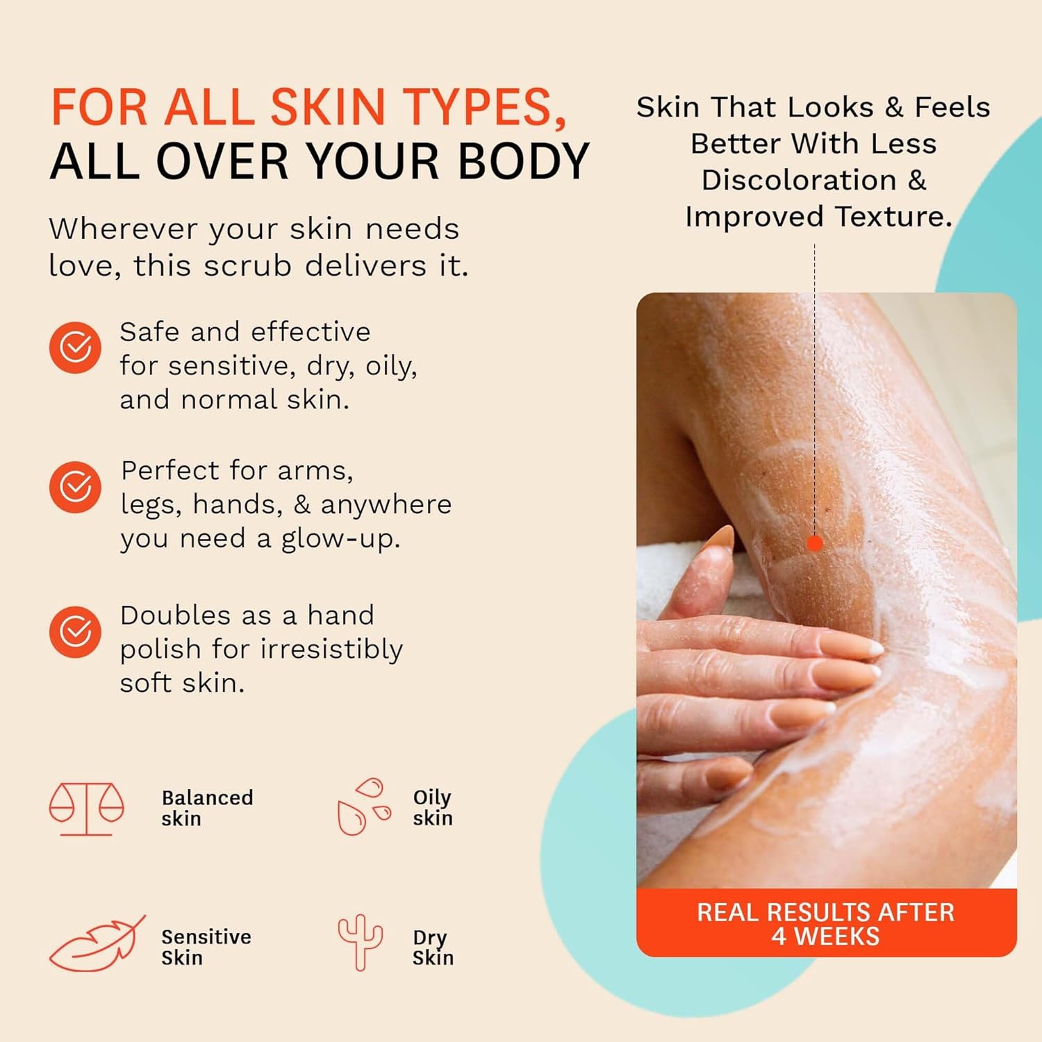 Exfoliating Body Scrub 200 ml for Brightening Rough Skin and KP with Volcanic Pumice - Image 6