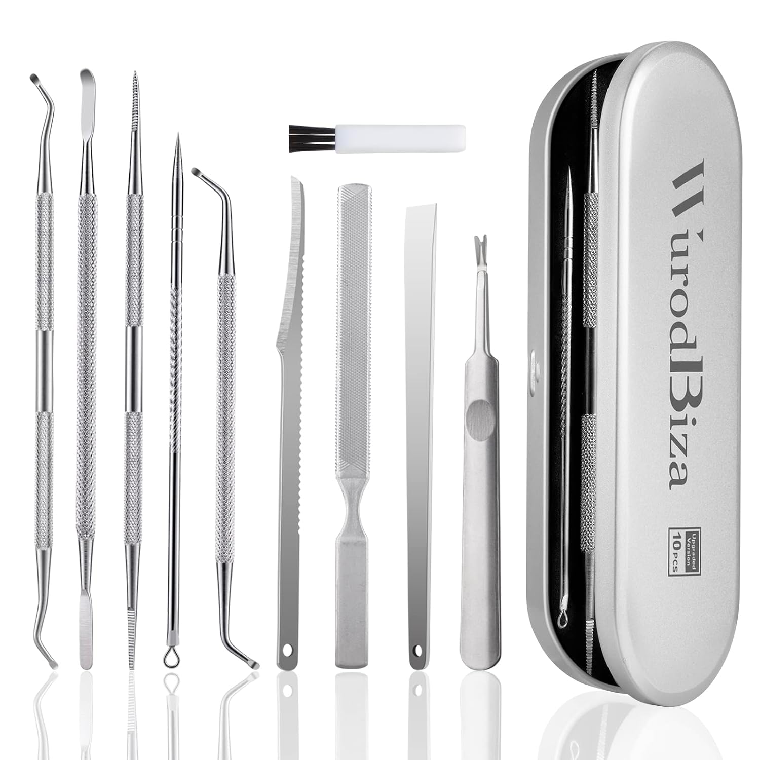 10PCS Ingrown Toenail Removal Kit, Surgical Stainless Steel Nail Tools for Manicure Professional Quality Ingrown Pedicure Tools Set with File and Lifters Manicure Care Solution