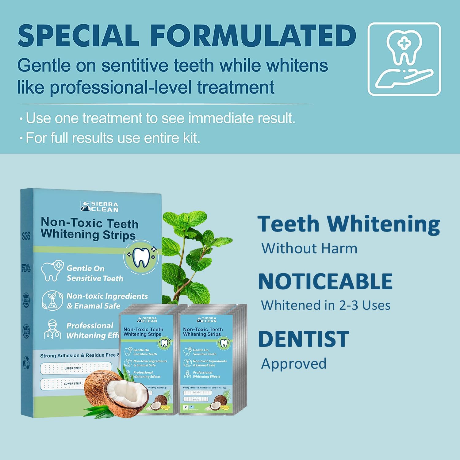 Teeth Whitening Strips 14 Treatments Kit - Sensitive Teeth Whitener, Enamel Safe, Deep Stains Removal, Dentist Recommended, Fast Results Without The Harm - 28 Strips - Image 5