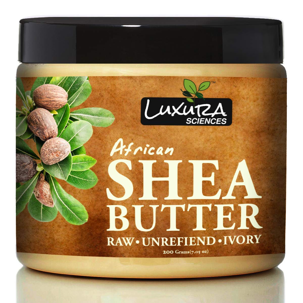 African Shea Butter | 100% Pure & Unrefined Raw Shea Butter for Skin & Hair | Deep Moisturizer for Face, Body & Scalp | Ideal for DIY Lotion, Soap Making & Lip Balm | 7.05 Oz (200g)