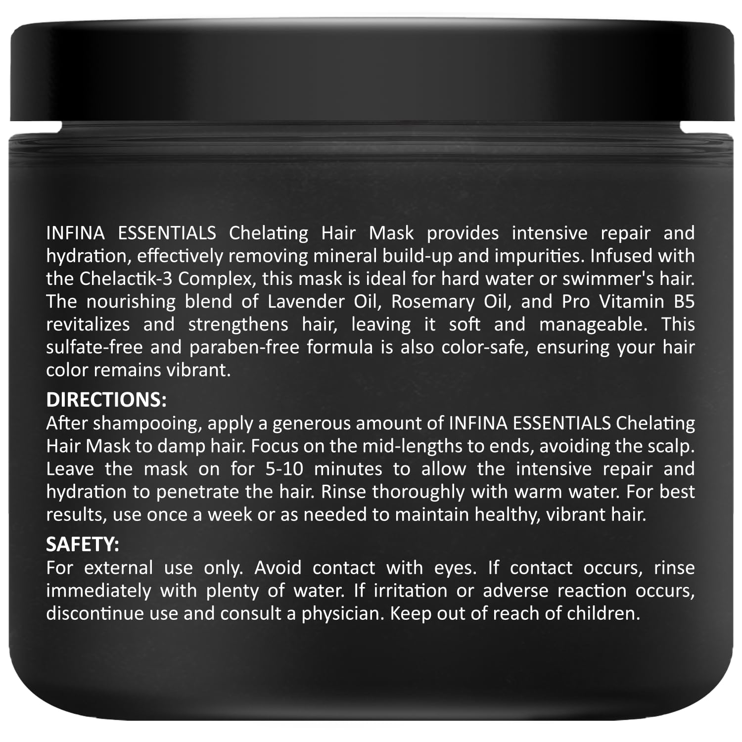 Chelating Metal Detox Hair Mask - Ion Hair Mask with Chelactik-3 & Rosemary Oil, Hair Build Up Remover for Hard Water Hair Treatments, Swimmers & Color-Treated Hair - 8.45 fl oz - Image 8