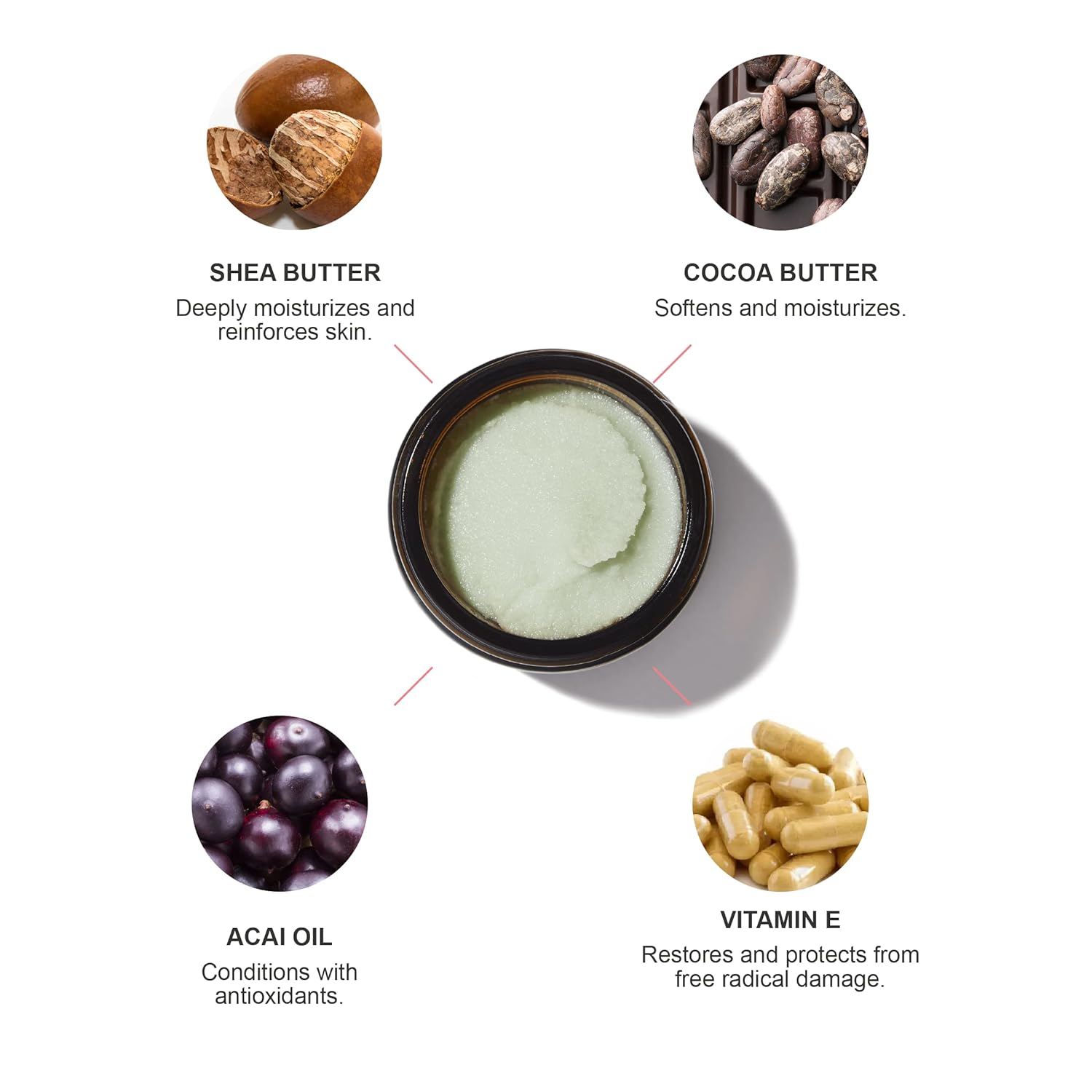 100% Pure Vegan Stretch Mark Belly Butter with Shea, Cocoa, Vitamin E 1.35oz - Image 3