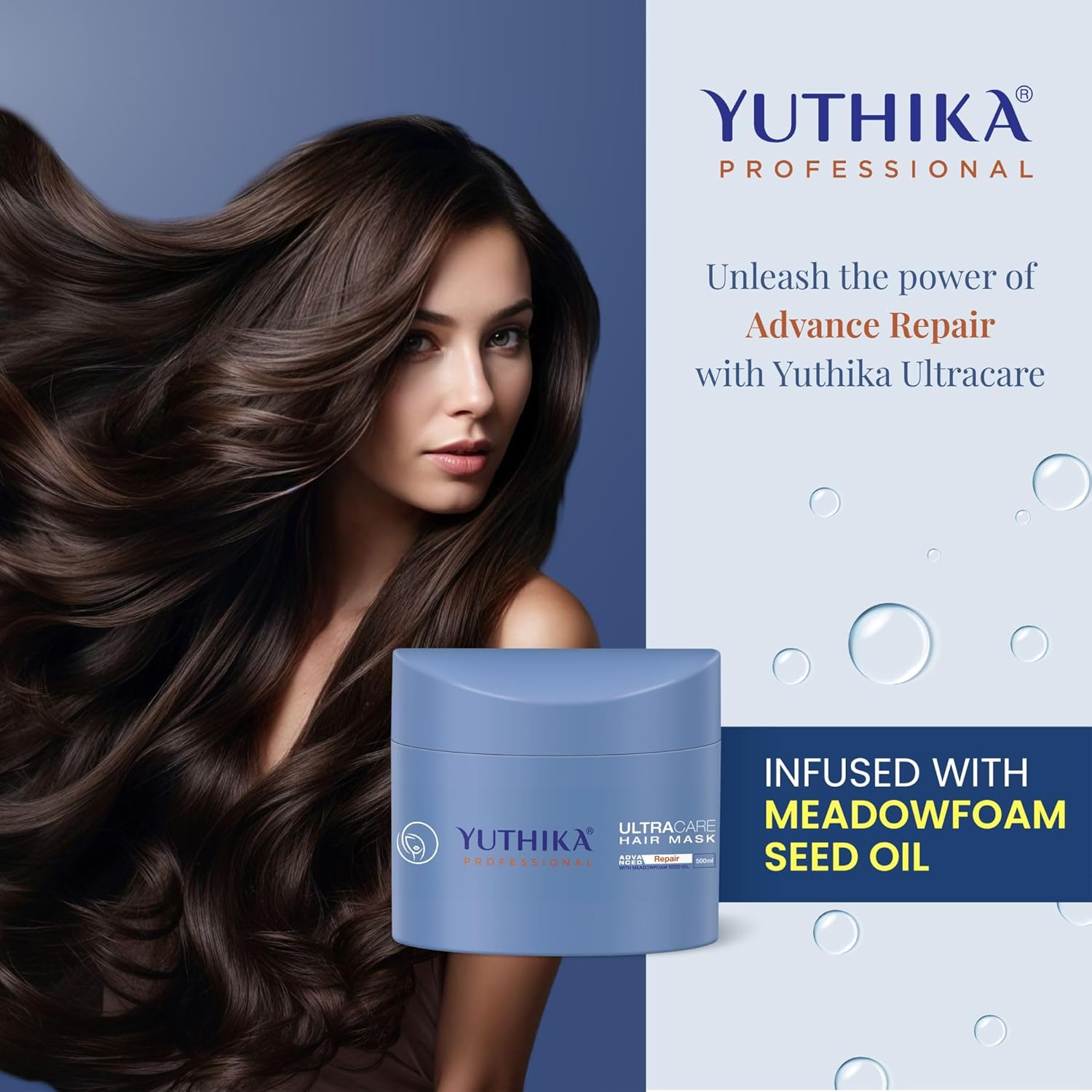 Yuthika UltraCare Damaged Curly Frizzy Hair Mask 16.9 Fl Oz 500ml - Image 3